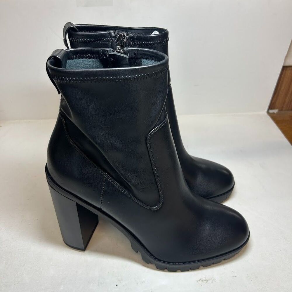 BCBGeneration Womens 9 M Black Pella Faux Leather Ankle Booties NIB PU3 - Picture 2 of 5